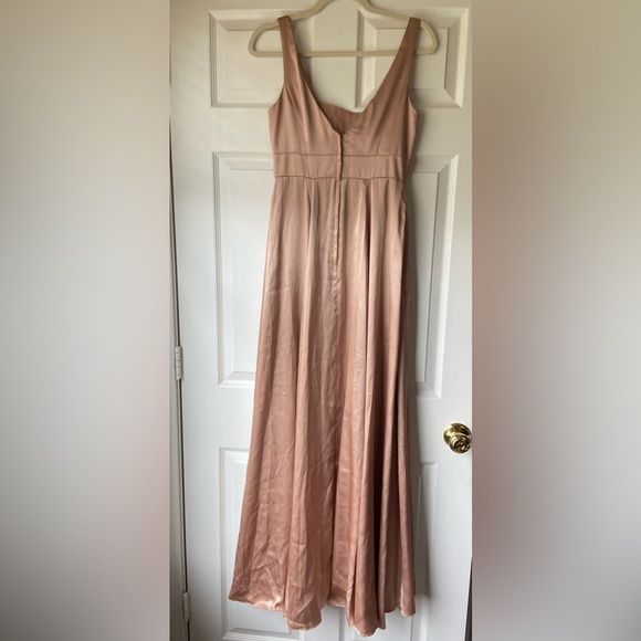 GALINA SIGNATURE
Charmeuse Tank V-Neck Dress with Slit - Picture 4 of 9